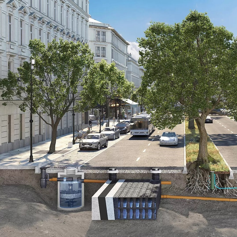 Koncept spužvastega mesta za mestne ulice