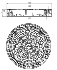 Multitop R  Kanalski Pokrov  Okvir Iz Litega Zeleza  Okrogel  Pokrov Z  Brez Ventilacije 37748d9228