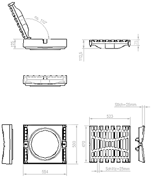 Vtocna Resetka Multitop R  500 X 554 Mm  Muldna Povrsina  Razred D 400