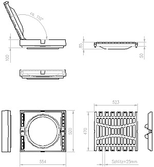 Vtocna Resetka Multitop R  500 X 554 Mm  Ravna Povrsina  Razred D 400